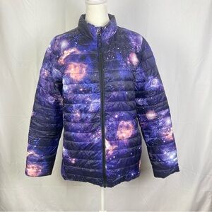 Lands End Primaloft Women's Size Large Puffer Jacket Packable Insulated Space